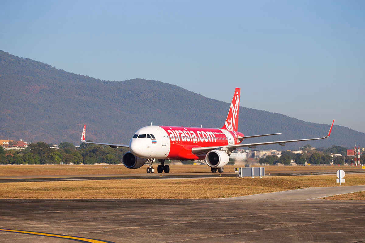 AirAsia am Flughafen Chiang Mai, Thailand
