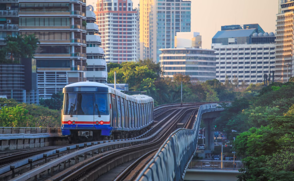 BTS public transport in Bangkok — skytrain