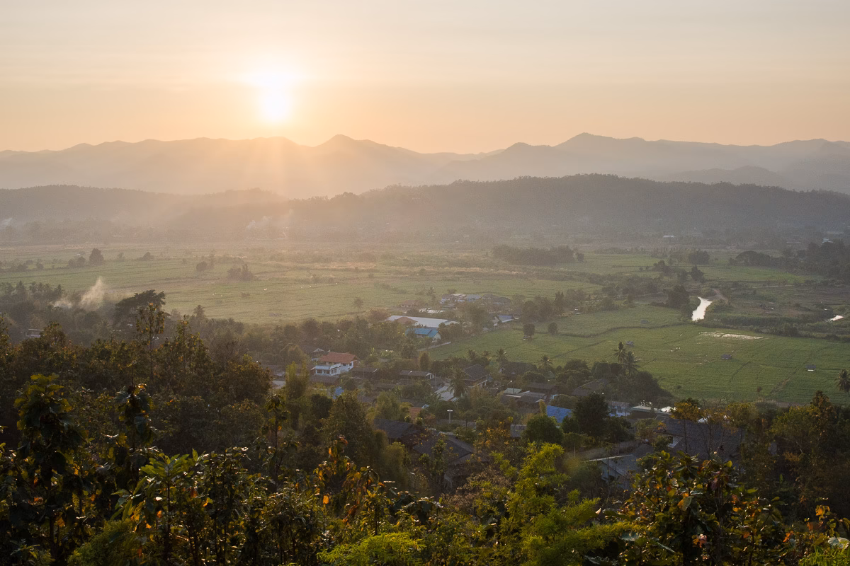 Mountain valley viewpoint near Mae Hong Son, Thailand