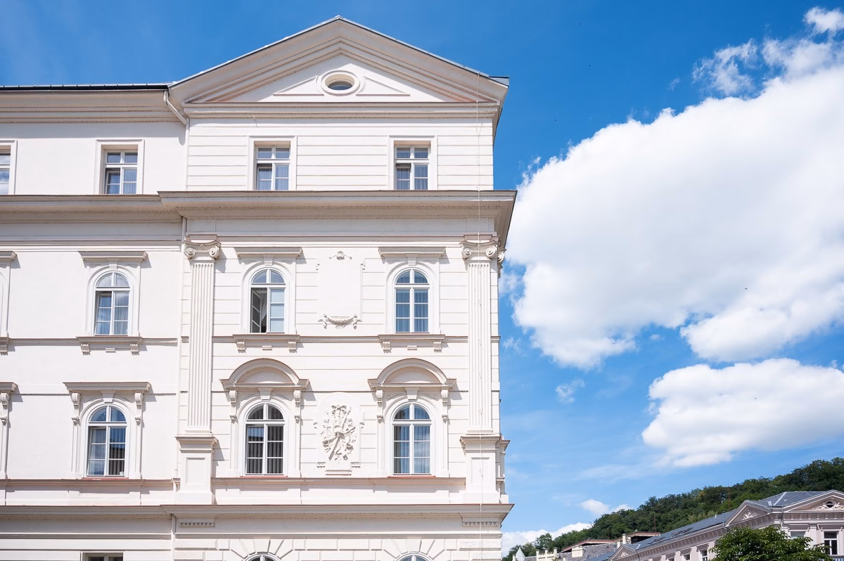 Classicist spa architecture in central Karlovy Vary