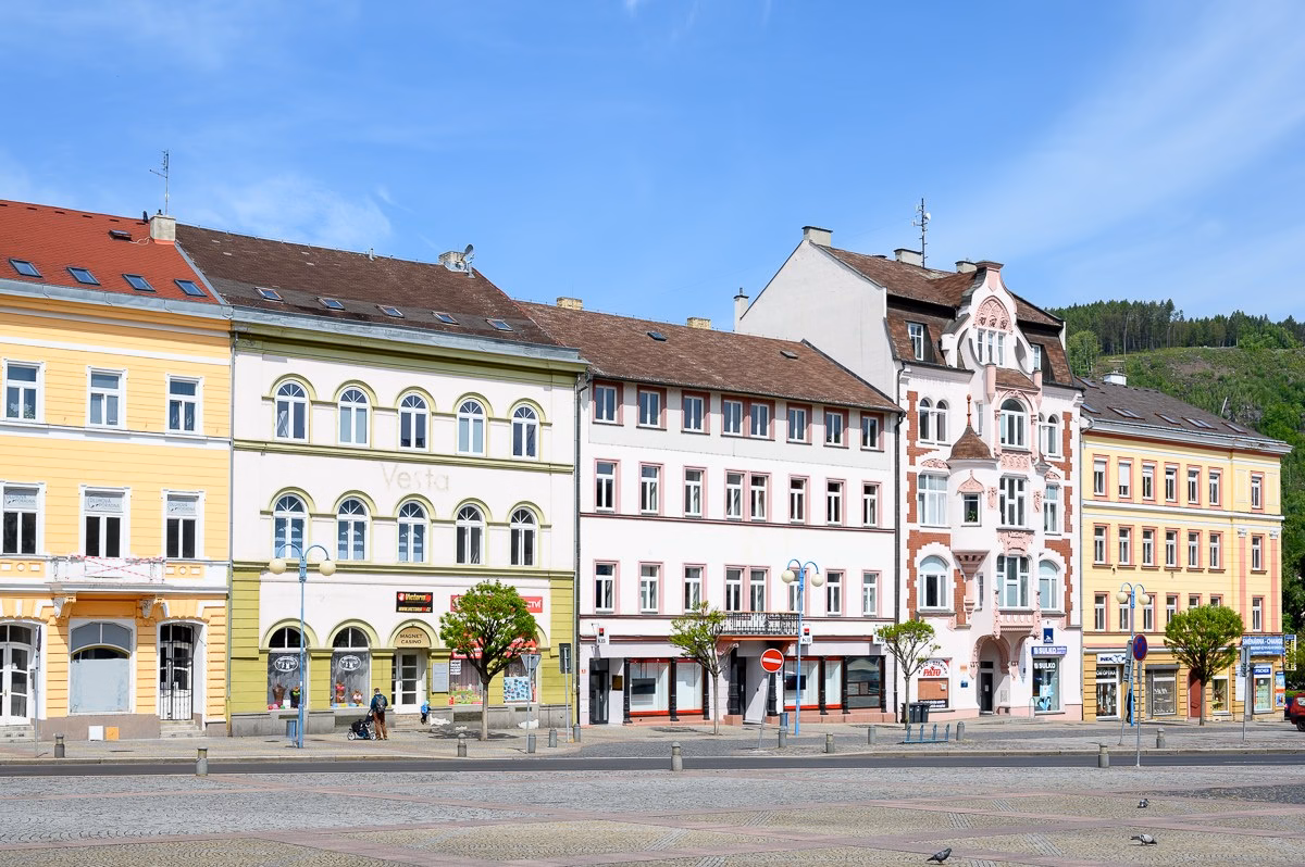 Masaryk Square in Děčín