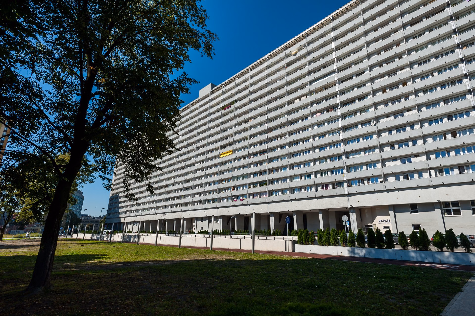 The Superjednostka in Katowice, a fifteen-storey residential block from the late 1960s